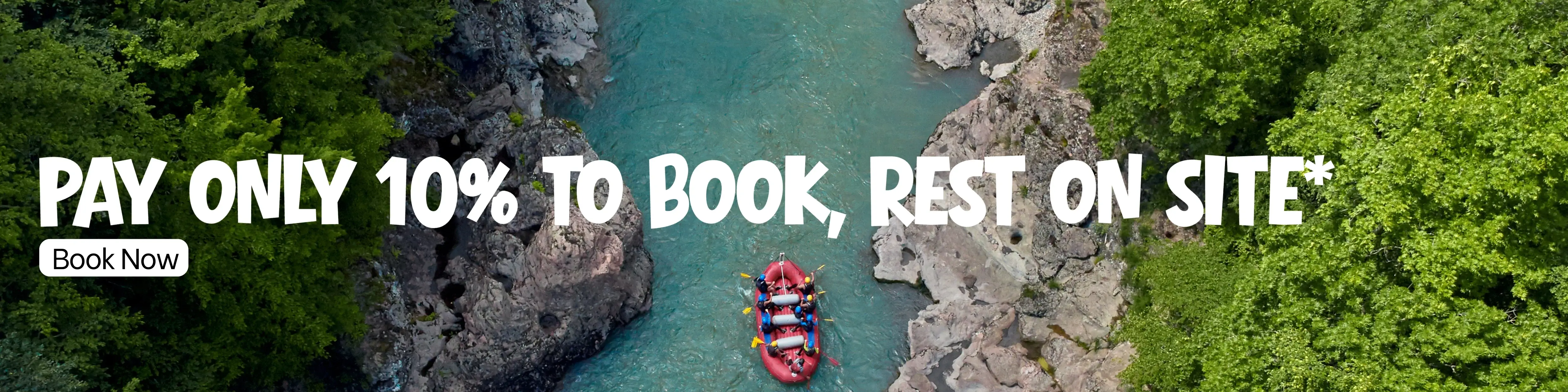 Pay only 10% to book — rest on site