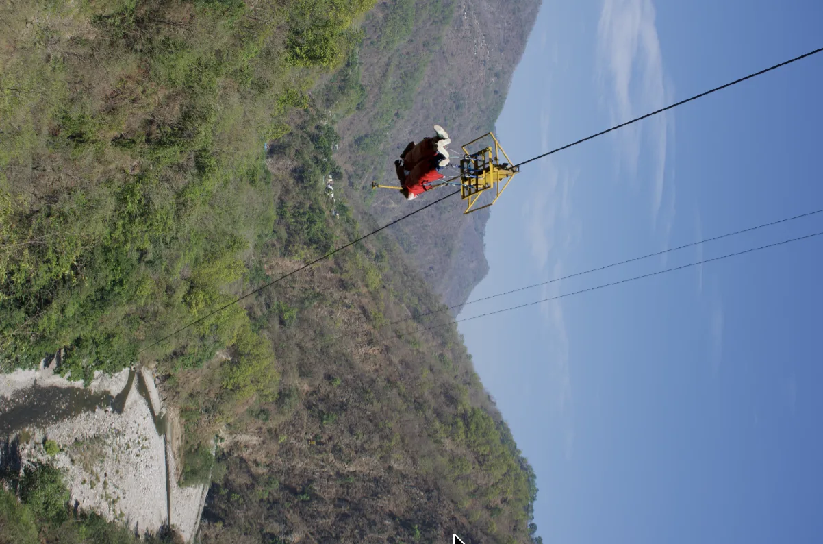 Couple enjoying tandem Flying Fox ride in Rishikesh with scenic views, safe and thrilling experience 2026 best deals bucketlistt cost Rs. 2300