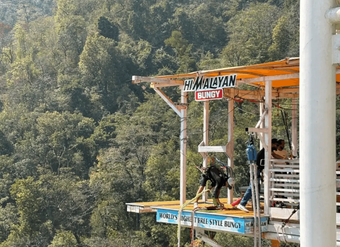 View from the highest bungy jumping in Rishikesh